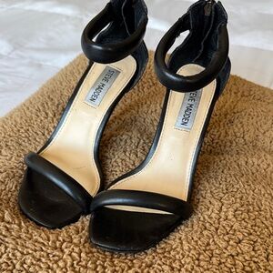 Steve Madden Black Ankle Strap Heels